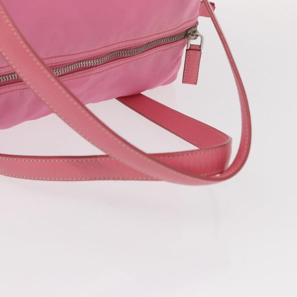 PRADA Hand Bag Nylon Pink Silver Auth 154369 - Picture 8 of 16